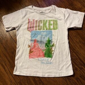 Girls Wicked Movie Glinda Elphaba Character Graphic T-Shirt | XS / 4T-5T